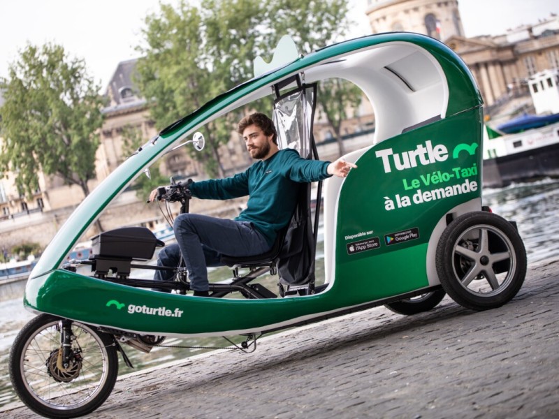 Taxi-vélo à Paris